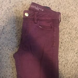 Burgundy American Eagle Jeans